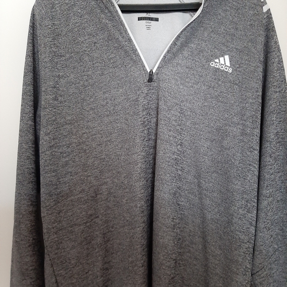 NWT XL adidas mens French Terry 1/4 zip - Picture 2 of 8